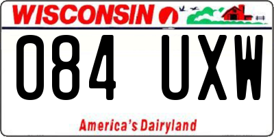 WI license plate 084UXW