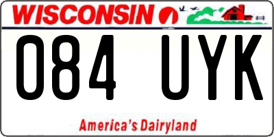 WI license plate 084UYK