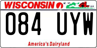 WI license plate 084UYW
