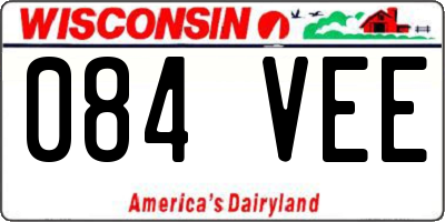 WI license plate 084VEE