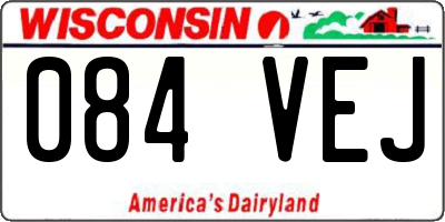 WI license plate 084VEJ