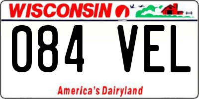 WI license plate 084VEL