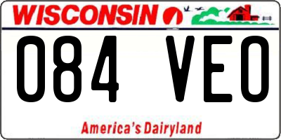 WI license plate 084VEO