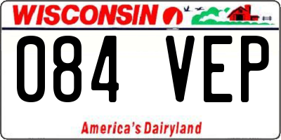 WI license plate 084VEP