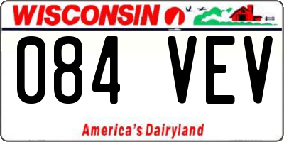 WI license plate 084VEV