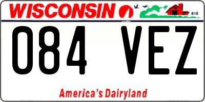 WI license plate 084VEZ