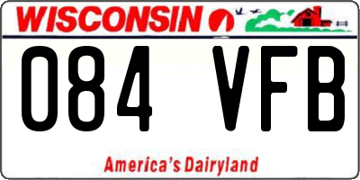 WI license plate 084VFB