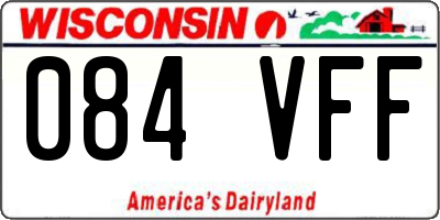 WI license plate 084VFF