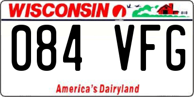 WI license plate 084VFG