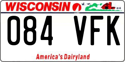 WI license plate 084VFK
