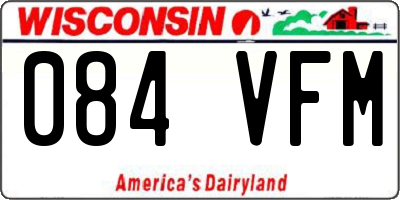 WI license plate 084VFM