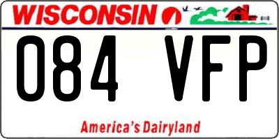 WI license plate 084VFP