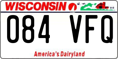 WI license plate 084VFQ