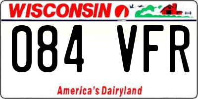 WI license plate 084VFR