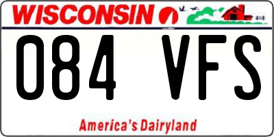 WI license plate 084VFS