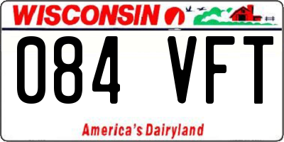 WI license plate 084VFT