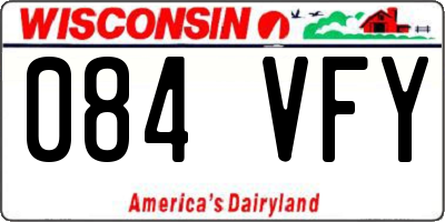 WI license plate 084VFY