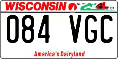 WI license plate 084VGC