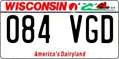 WI license plate 084VGD