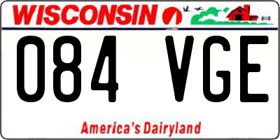 WI license plate 084VGE