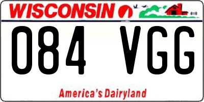 WI license plate 084VGG