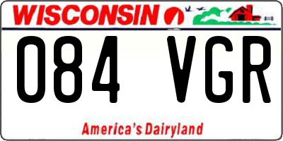 WI license plate 084VGR