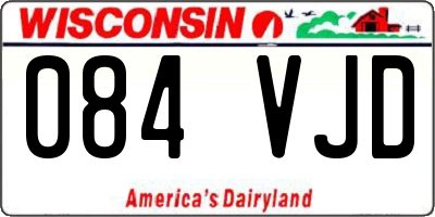 WI license plate 084VJD