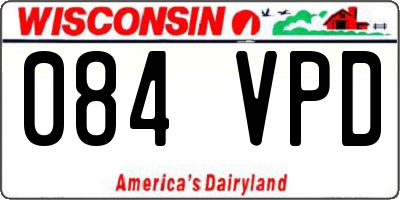 WI license plate 084VPD