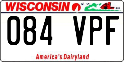 WI license plate 084VPF