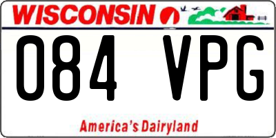 WI license plate 084VPG