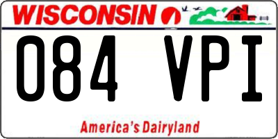 WI license plate 084VPI