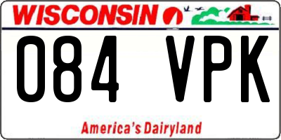 WI license plate 084VPK