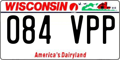 WI license plate 084VPP