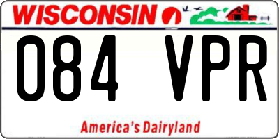 WI license plate 084VPR