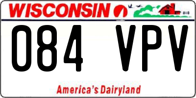 WI license plate 084VPV