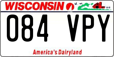 WI license plate 084VPY