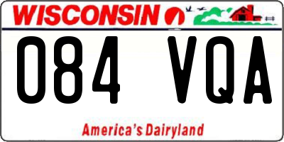 WI license plate 084VQA