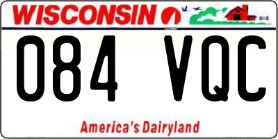 WI license plate 084VQC