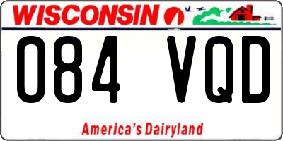 WI license plate 084VQD