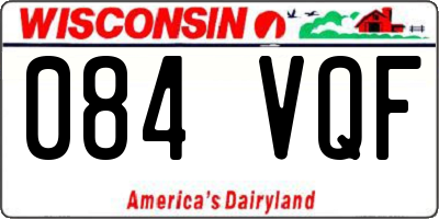 WI license plate 084VQF