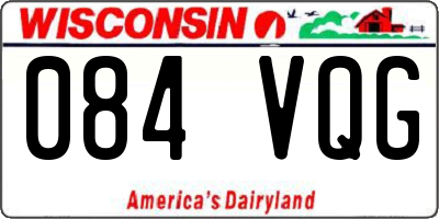 WI license plate 084VQG