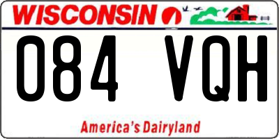 WI license plate 084VQH