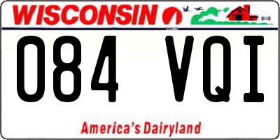 WI license plate 084VQI
