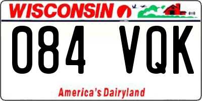 WI license plate 084VQK