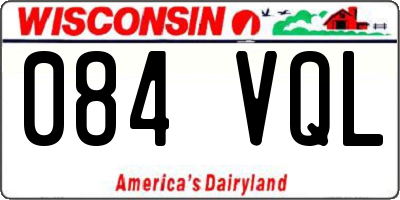 WI license plate 084VQL