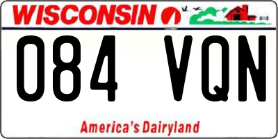 WI license plate 084VQN