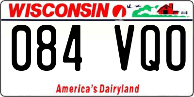 WI license plate 084VQO