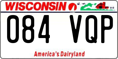 WI license plate 084VQP