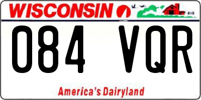 WI license plate 084VQR