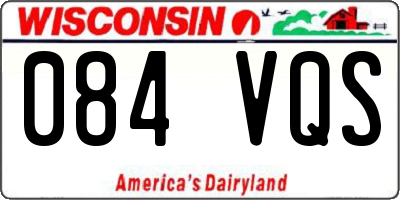WI license plate 084VQS